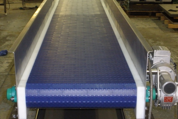 plastic modular belt conveyor blue belt